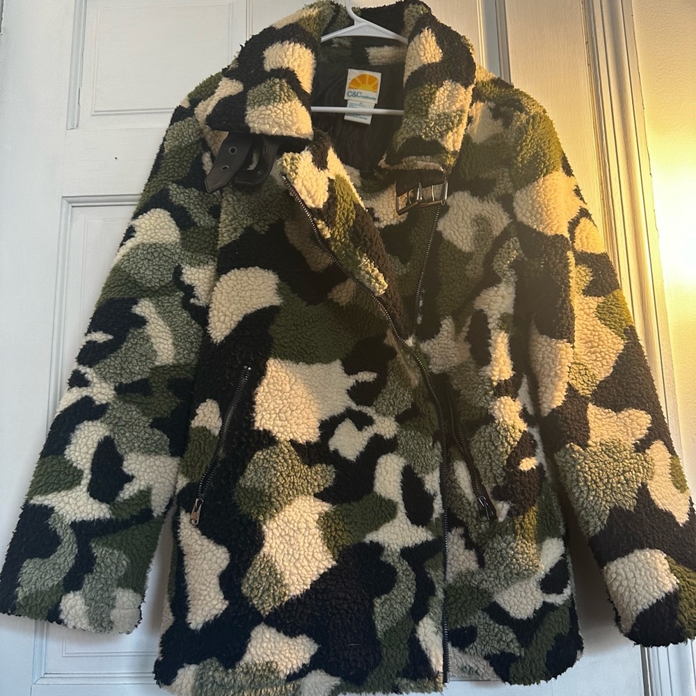 Army Fatigue Teddy Coat